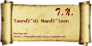 Tasnádi Napóleon névjegykártya